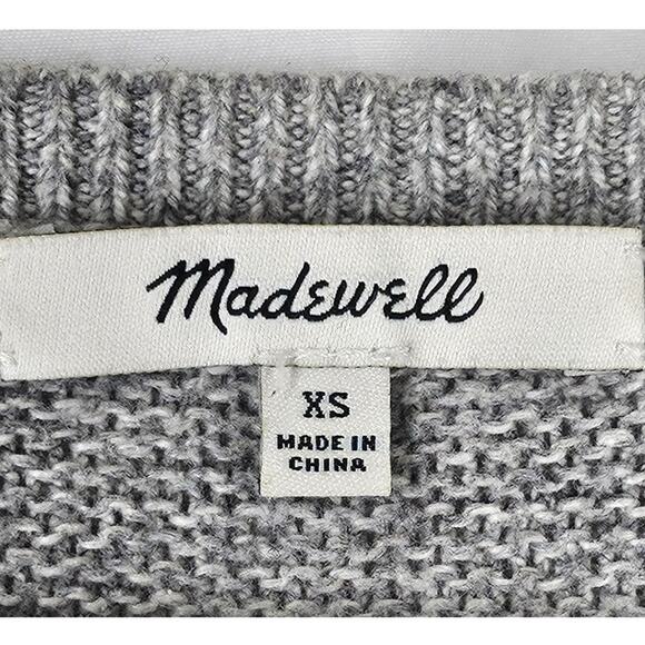 MADEWELL Gray Knit Pullover Sweater Women's Size XS - Picture 8 of 13